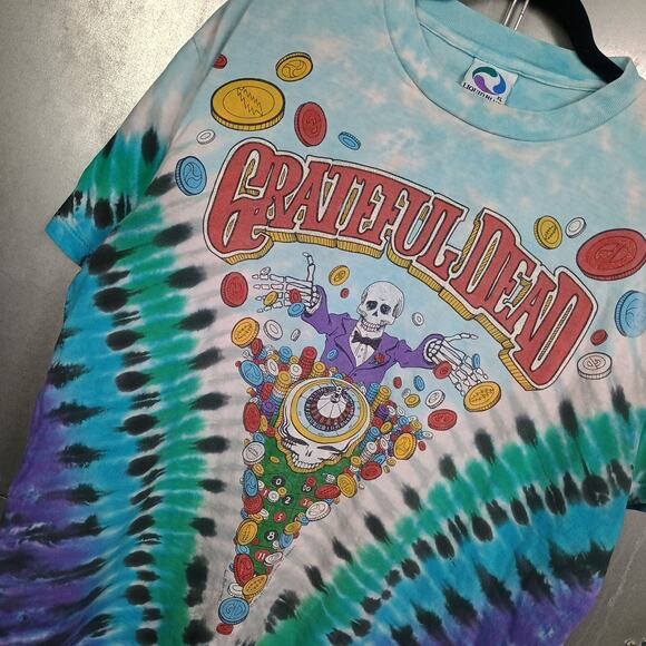 Liquid Blue Other - Grateful Dead Las Vegas Vintage 90s Roulette Liquid Blue Gamble Skull Shirt XL
